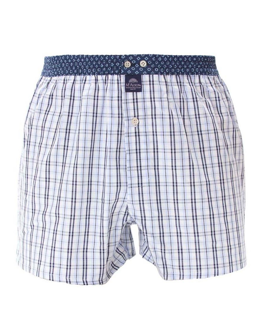 blauw geruit boxershort McAlson