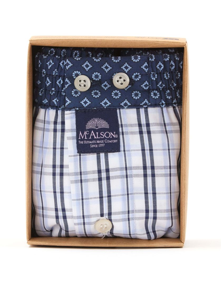 boxershort blauw geruit McAlson