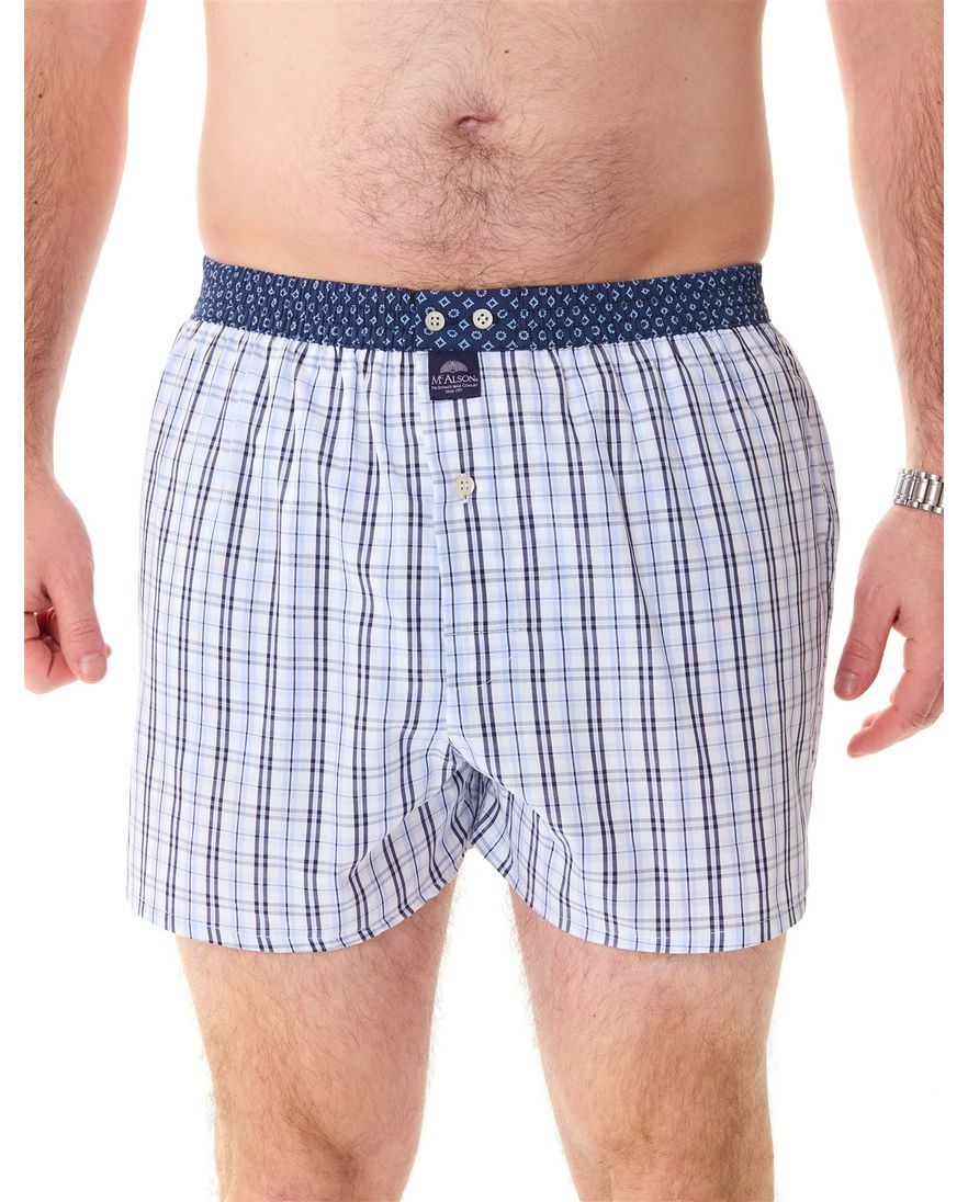 blauw geruit boxershort McAlson