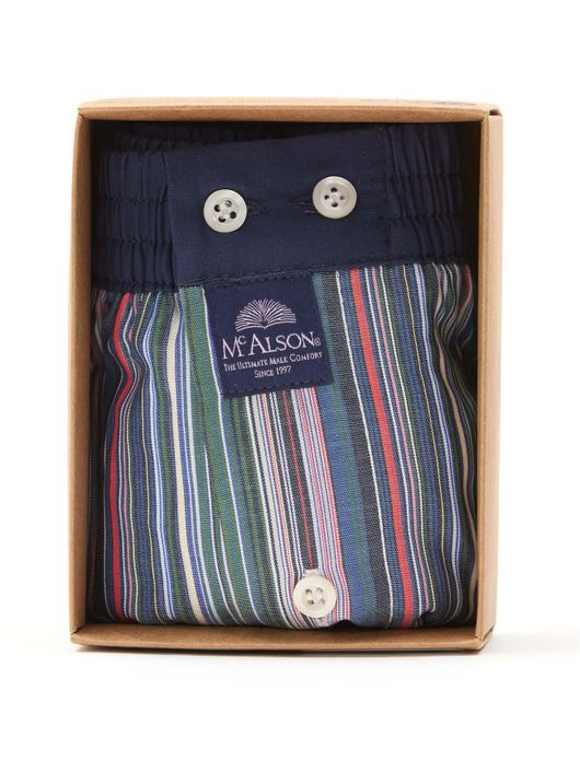 McAlson boxershort blauw gestreept