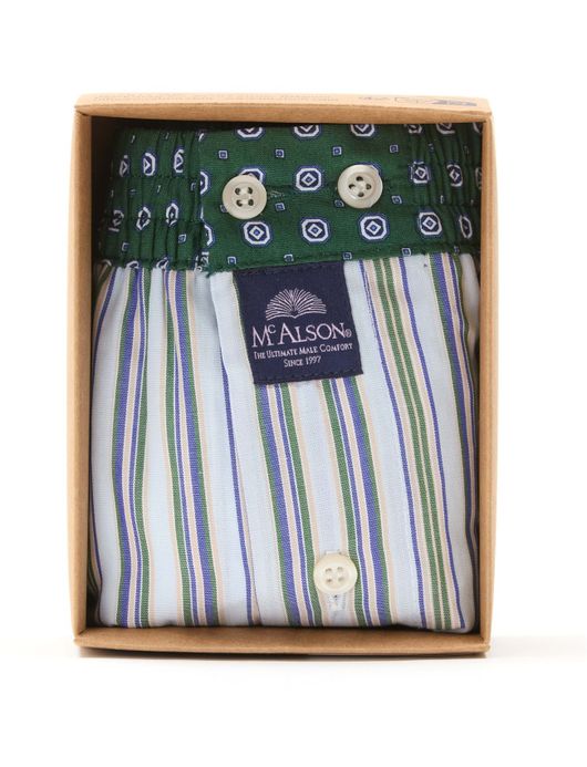 Mc Alson groen gestreepte boxershort