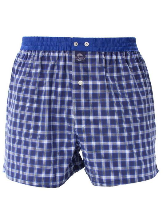 Mc Alson boxershort katoen blauw ruitjes