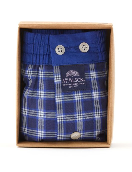 Mc Alson boxershort katoen blauw ruitjes