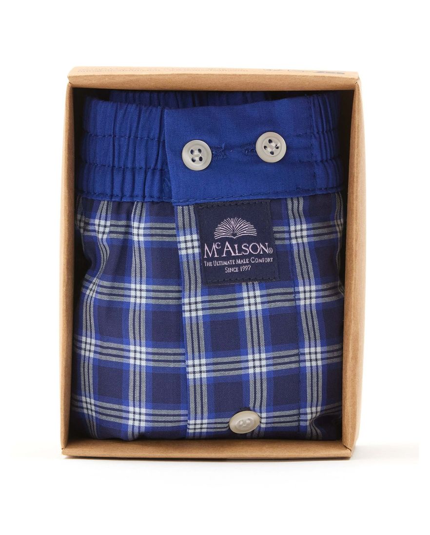 Mc Alson boxershort katoen blauw ruitjes