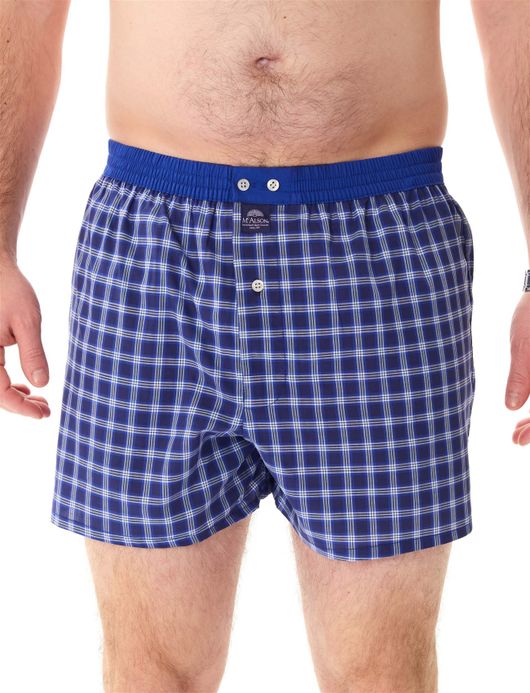 Mc Alson boxershort katoen blauw ruitjes