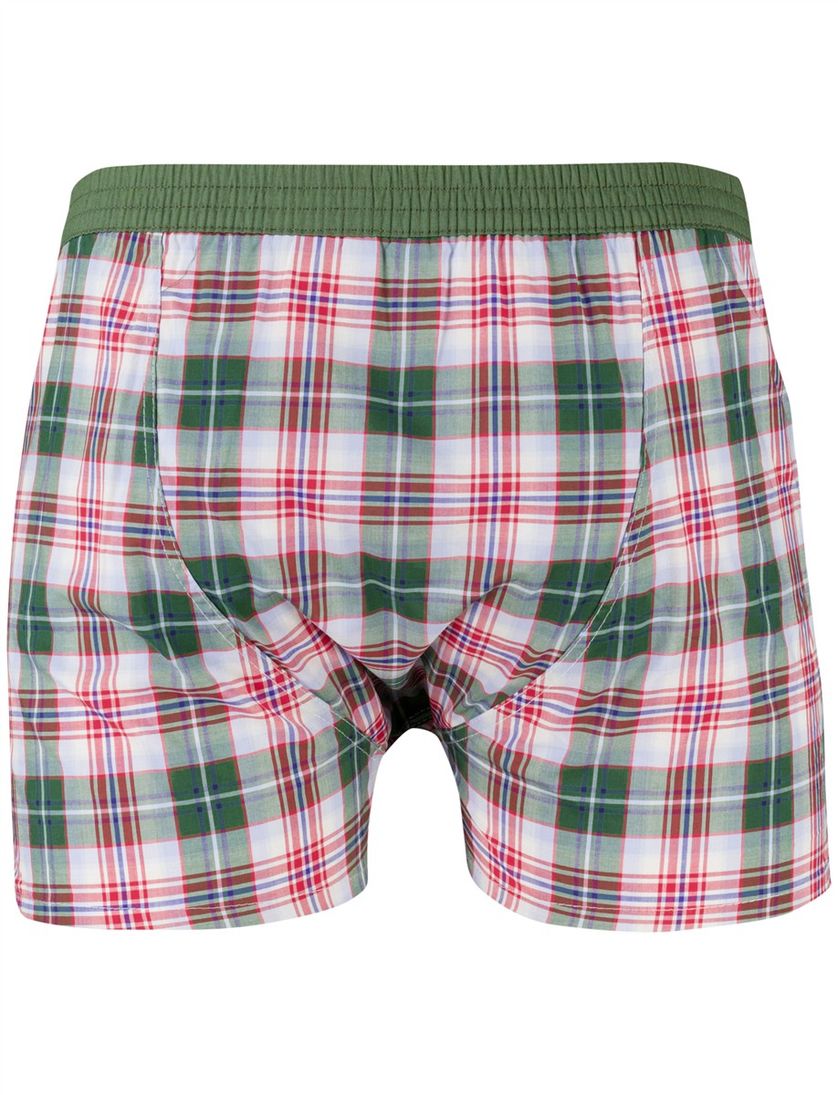 Mc Alson boxershort groen geruit met print