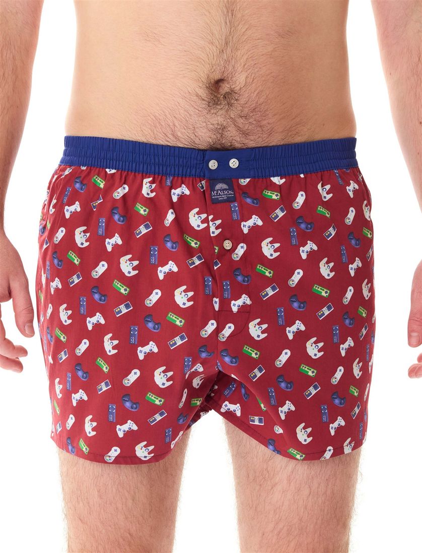 boxershort McAlson rood geprint