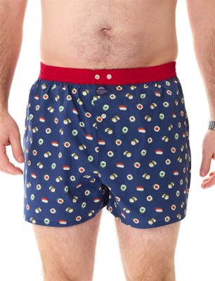 Mc Alson McAlson boxershort blauw geprint sushi