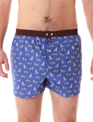 Mc Alson McAlson boxershort geprint blauw katoen