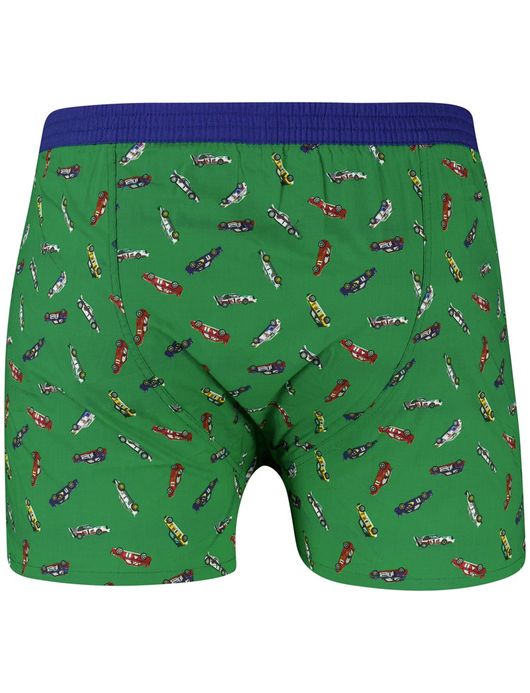 Mc Alson boxershort groen race auto 100% katoen