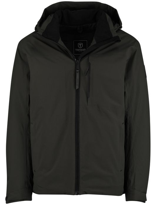 Tenson jas donkergroen normale fit afneembare capuchon
