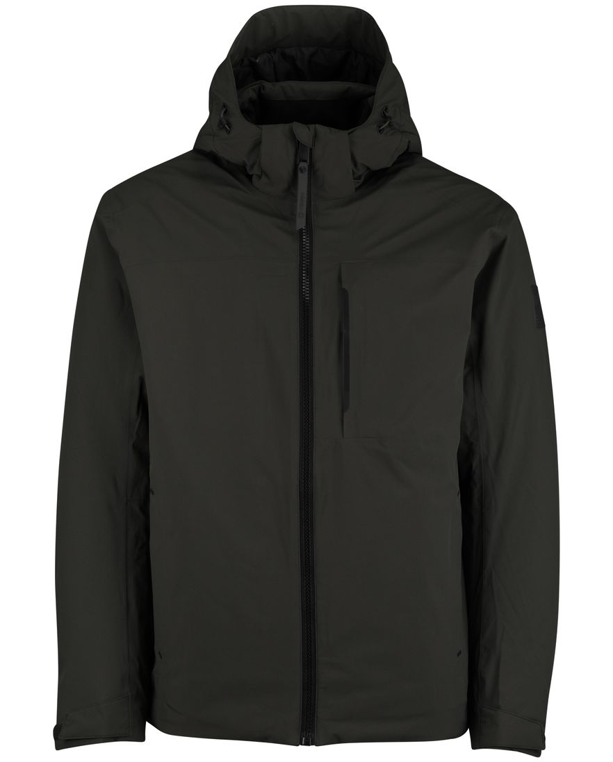 Tenson donkergroene jas effen normale fit capuchon