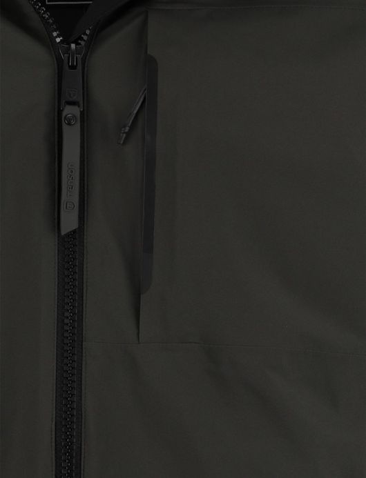 Tenson jas donkergroen normale fit afneembare capuchon