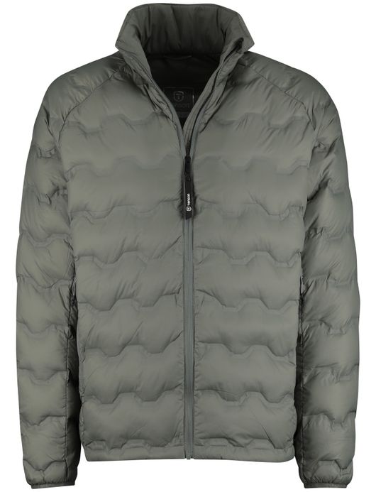 Tenson Shibui jas gewatteerd groen effen waterafstotend polyester