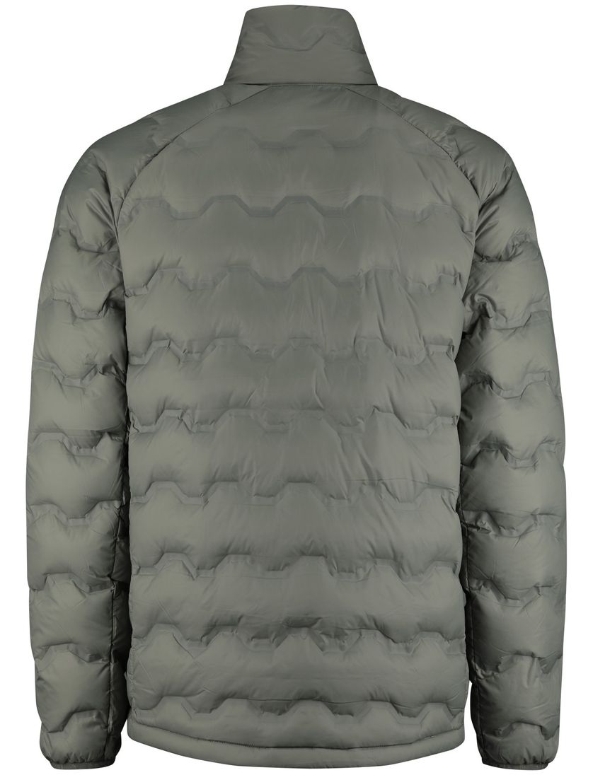 Jas Tenson Shibui gewatteerd groen effen waterafstotend polyester