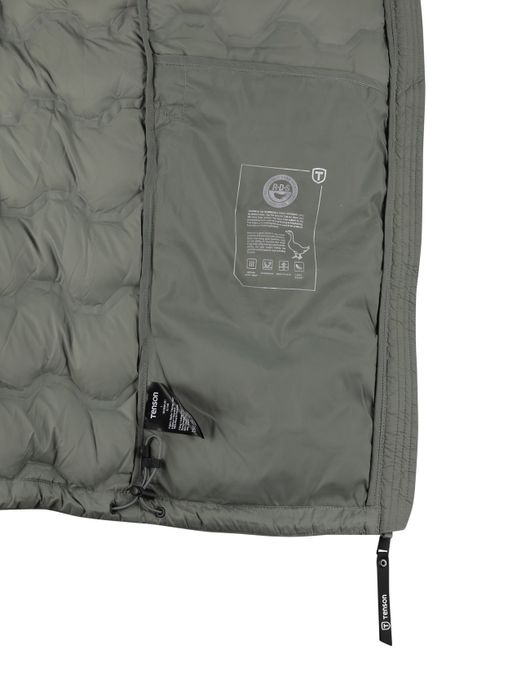 Tenson Shibui jas gewatteerd groen effen waterafstotend polyester