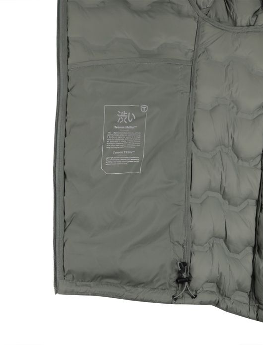 Tenson Shibui jas gewatteerd groen effen waterafstotend polyester