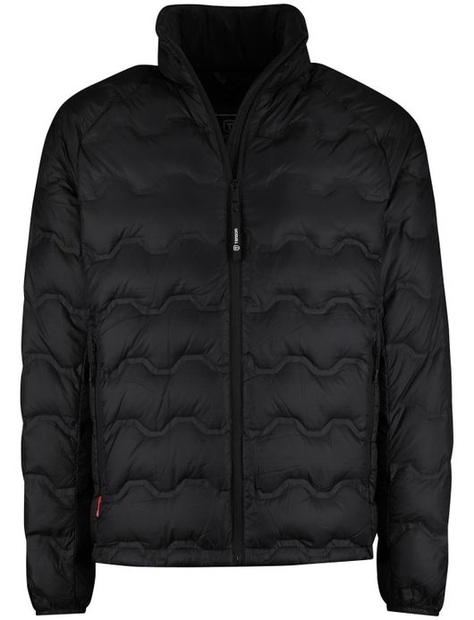 Tenson Shibui jas gewatteerd zwart effen waterafstotend polyester