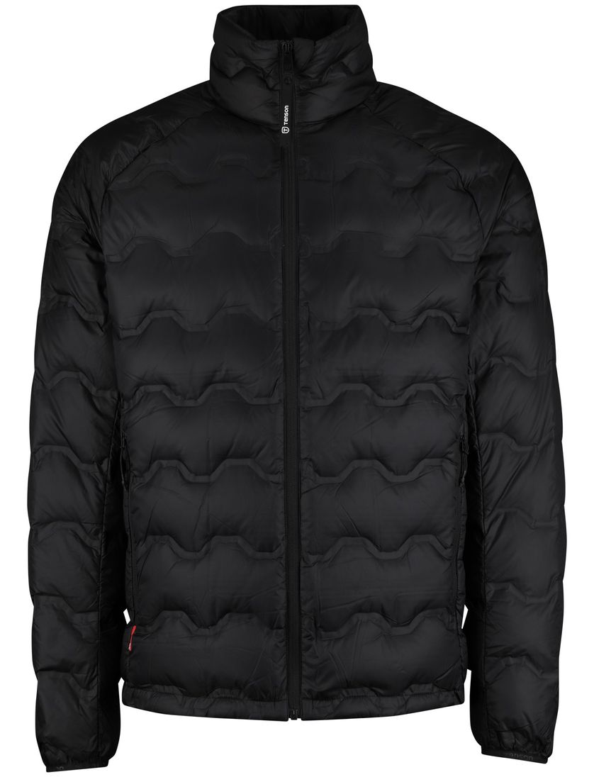 Jas Tenson Shibui gewatteerd zwart effen waterafstotend polyester