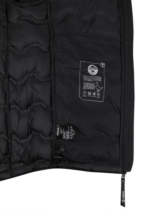 Tenson Shibui jas gewatteerd zwart effen waterafstotend polyester