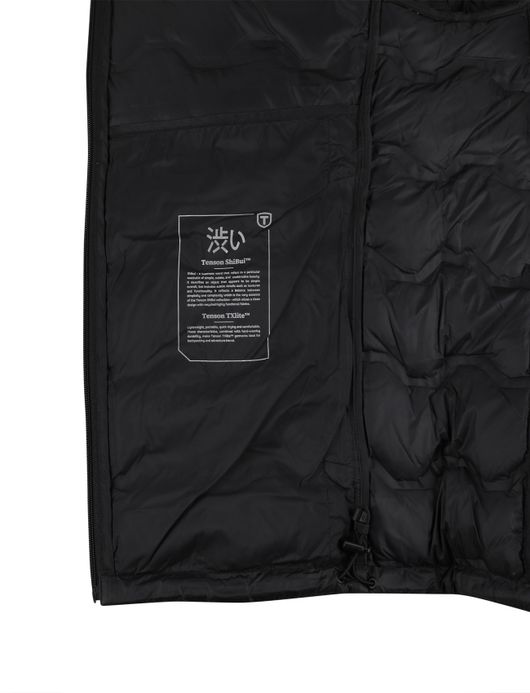 Tenson Shibui jas gewatteerd zwart effen waterafstotend polyester