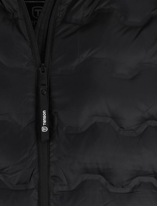 Tenson Shibui jas gewatteerd zwart effen waterafstotend polyester