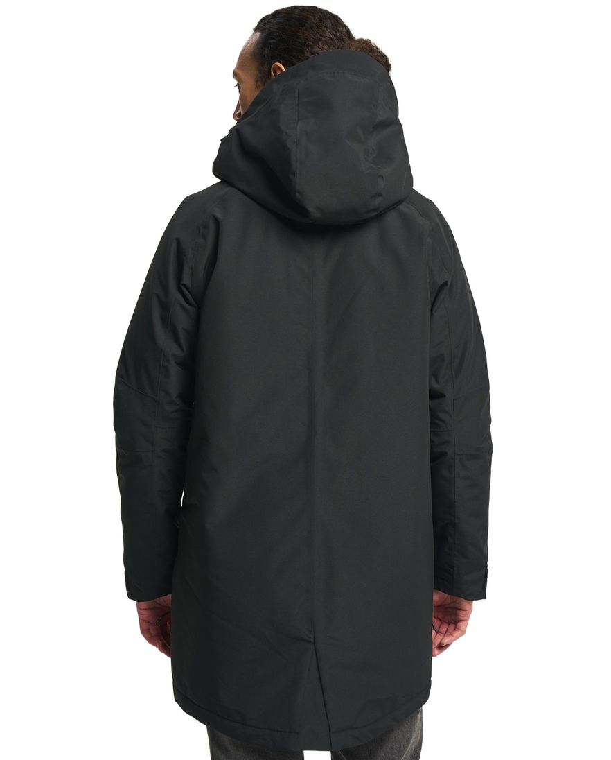 Tenson Winterjas Parka Zwart een borstzak halflang
