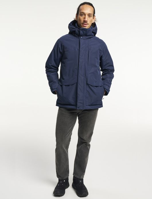 Tenson Winterjas Donkerblauw dubbele borstzak kort