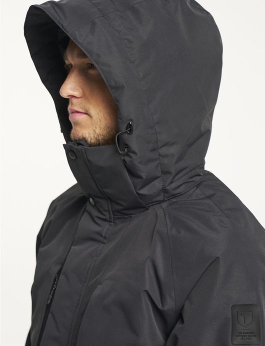 Tenson jas parka zwart kort