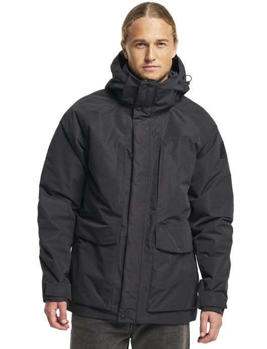 Tenson jas parka zwart kort