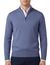 Thomas Maine half zip trui blauw merinowol