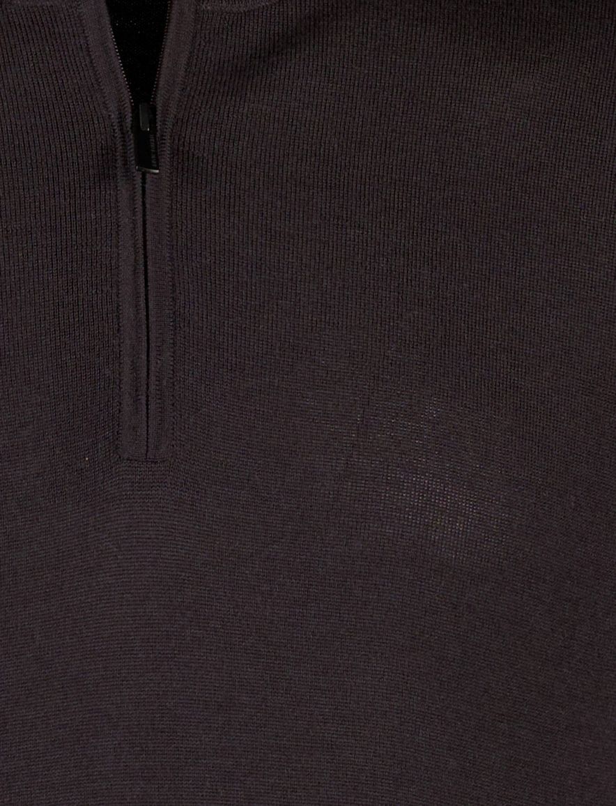 Thomas Maine trui bruin half zip