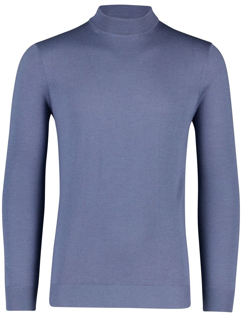 Thomas Maine trui turtle neck merinowol blauw