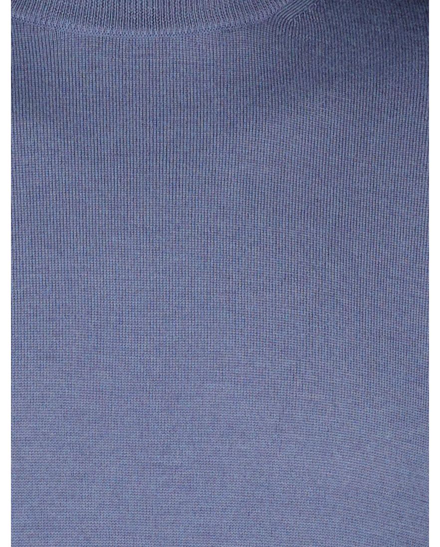 Thomas Maine trui turtle merinowol blauw