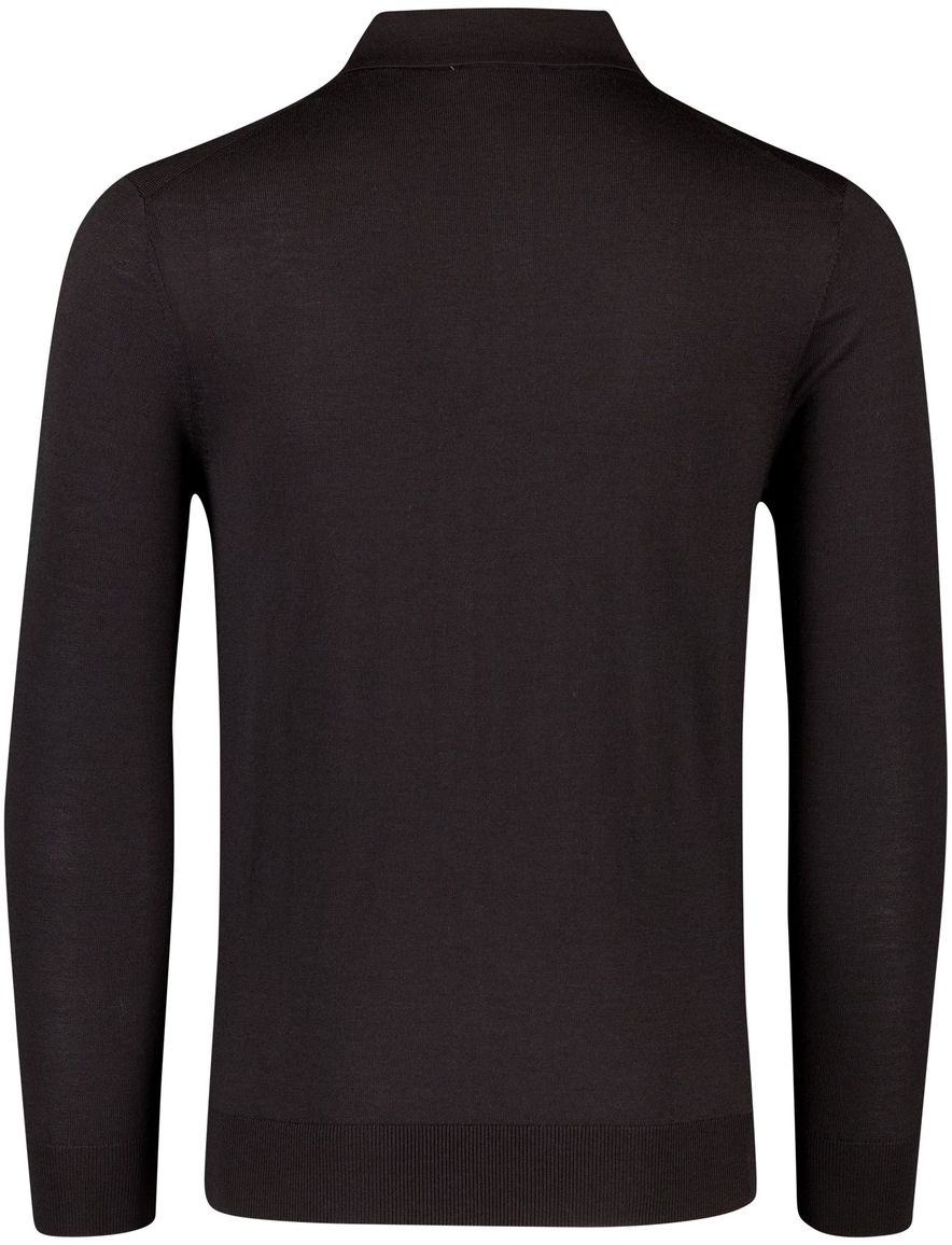 Thomas maine trui effen bruin merinowol