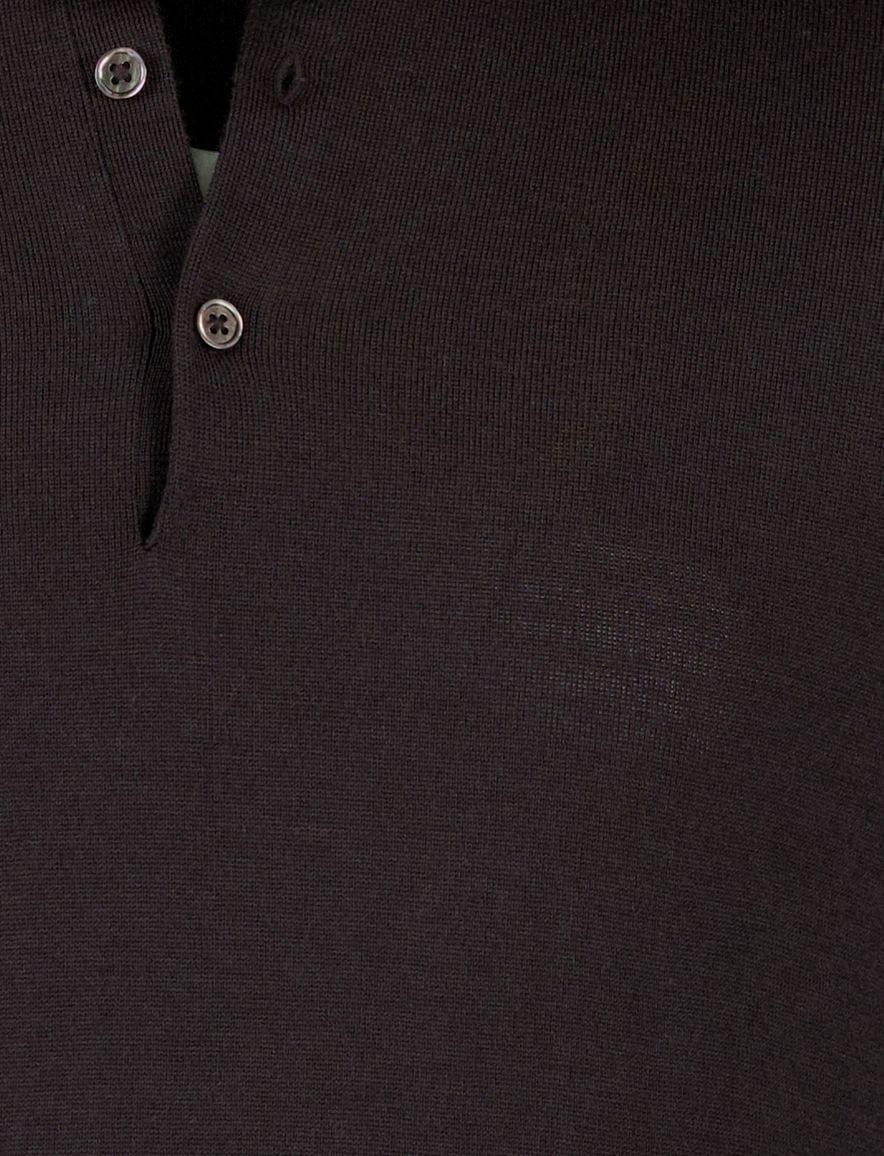 Thomas maine trui effen bruin merinowol