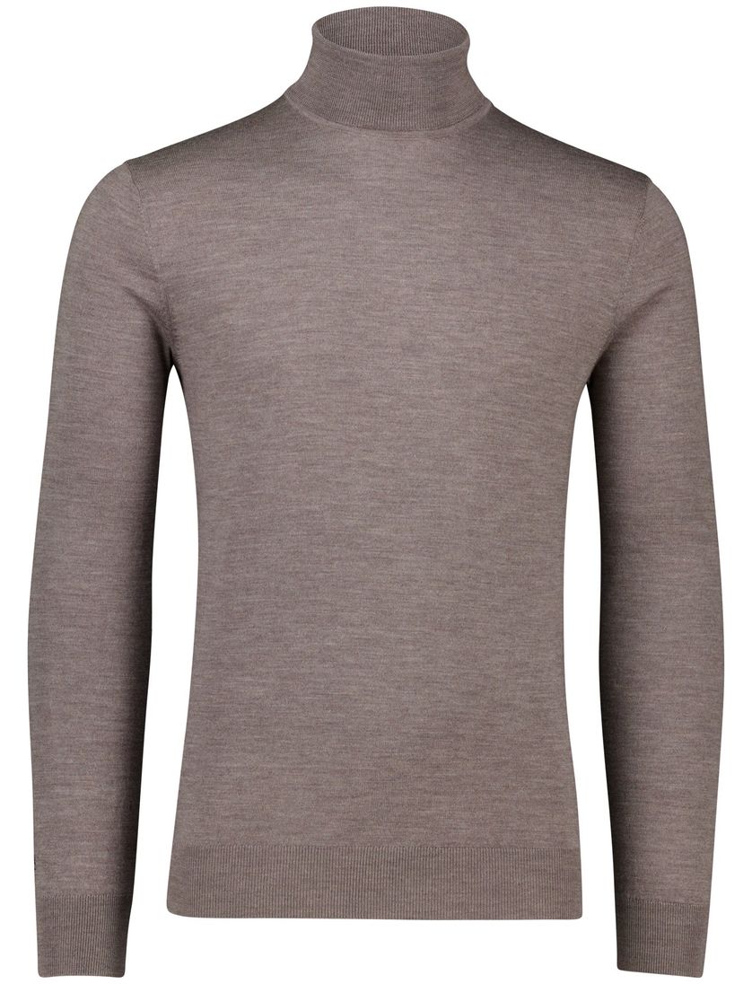 Thomas Maine turtleneck scheerwol taupe