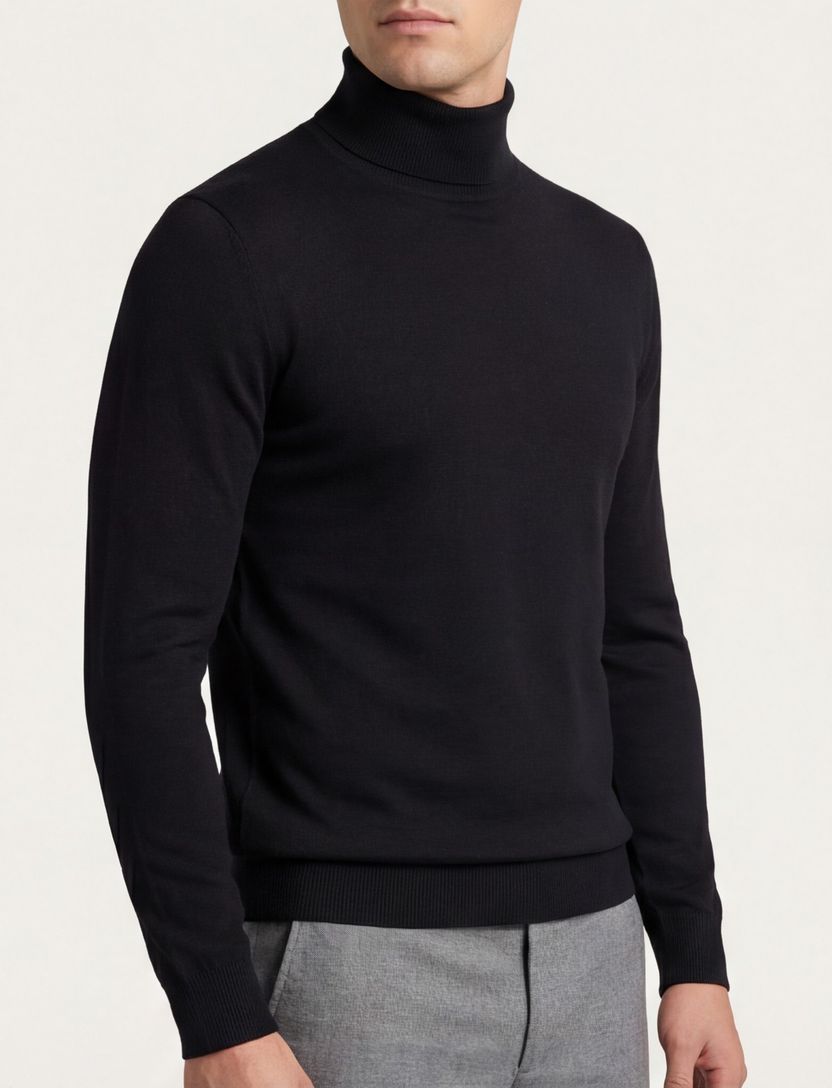 Thomas Maine turtleneck scheerwol bruin