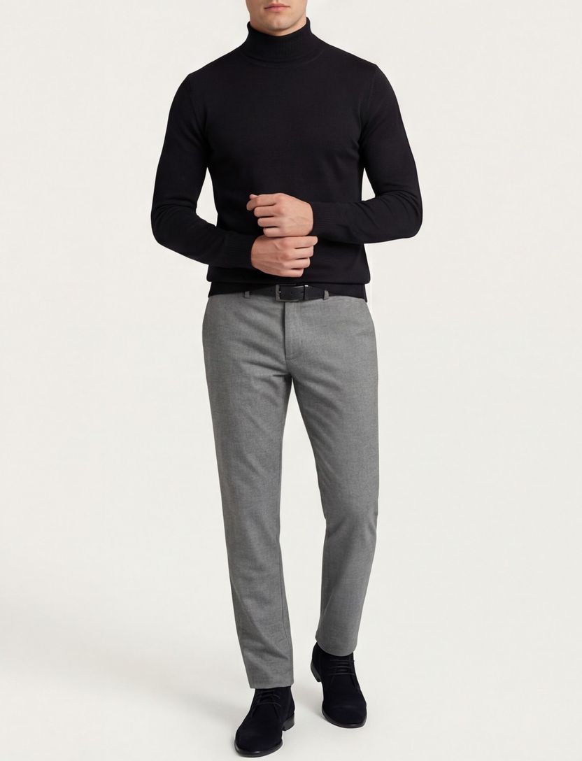 Thomas Maine turtleneck scheerwol bruin