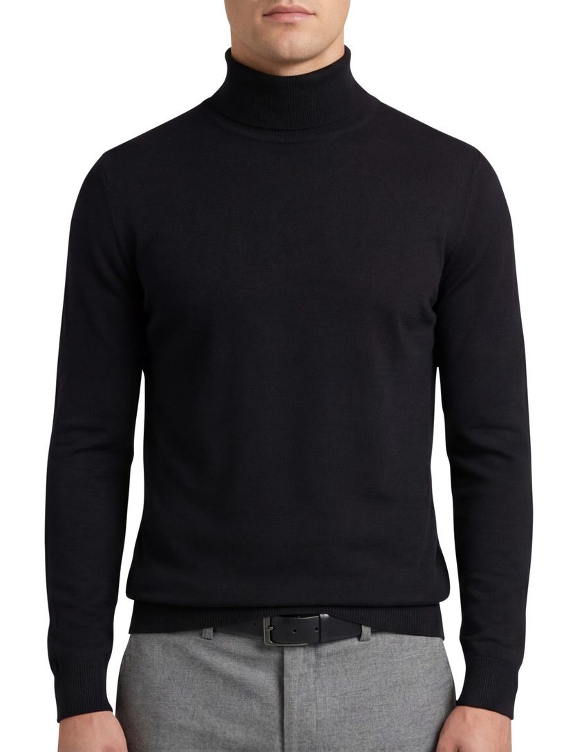 Thomas Maine turtleneck scheerwol bruin
