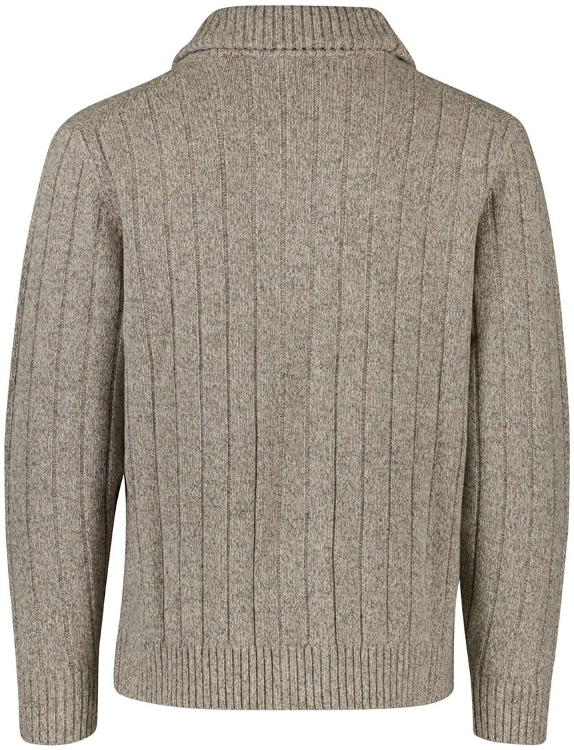 Thomas Maine gebreid vest beige