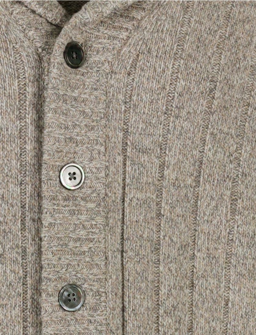 Thomas Maine gebreid vest beige