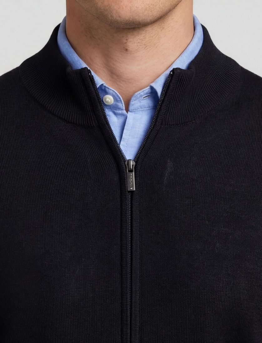 Thomas Maine vest zwart effen normale fit