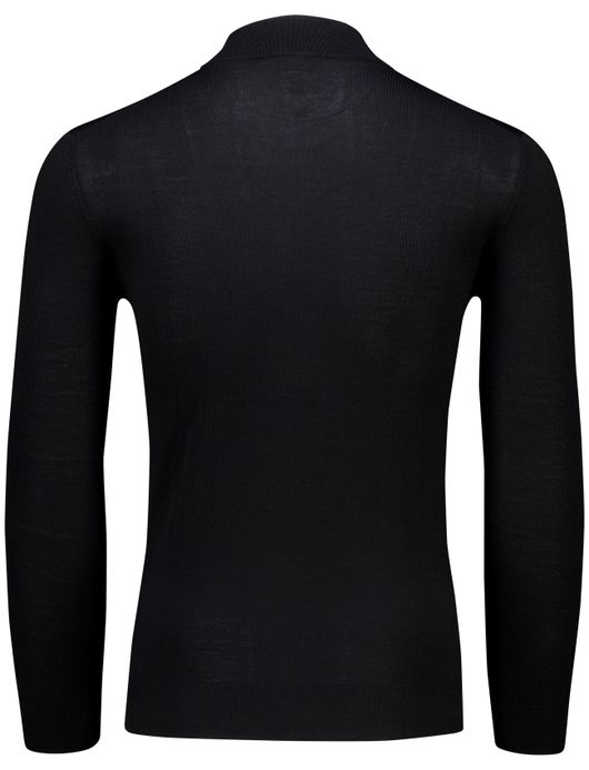 Thomas Maine vest zwart merinowol