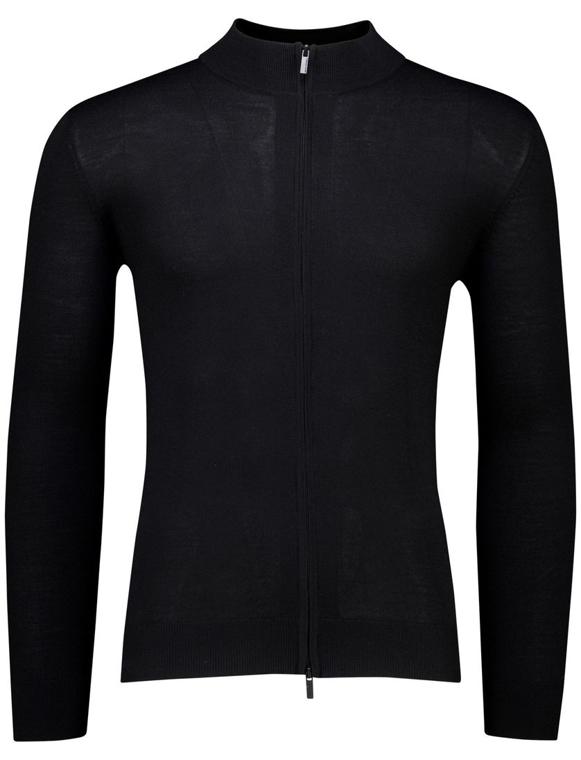 Thomas Maine vest zwart effen normale fit