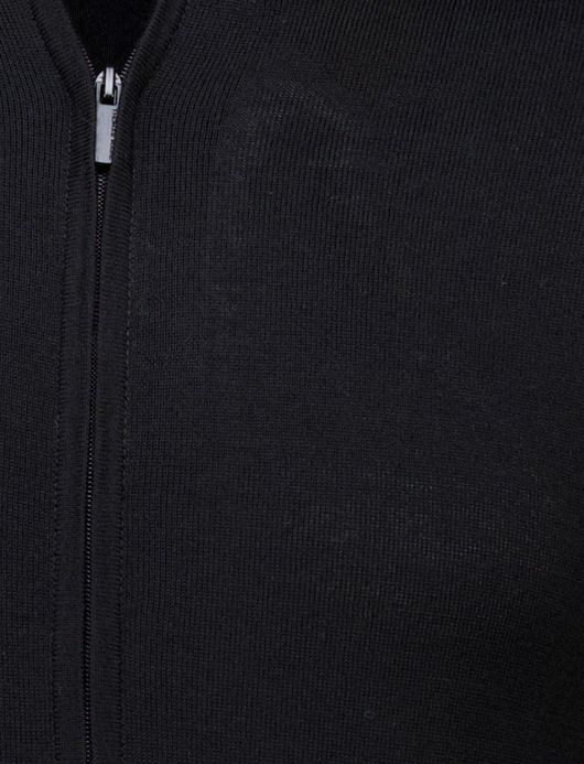 Thomas Maine vest zwart merinowol