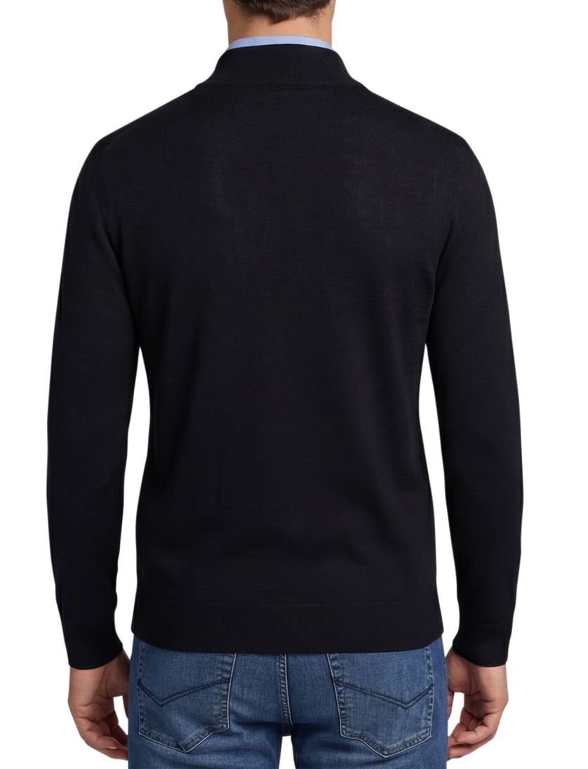 Thomas Maine vest zwart effen normale fit