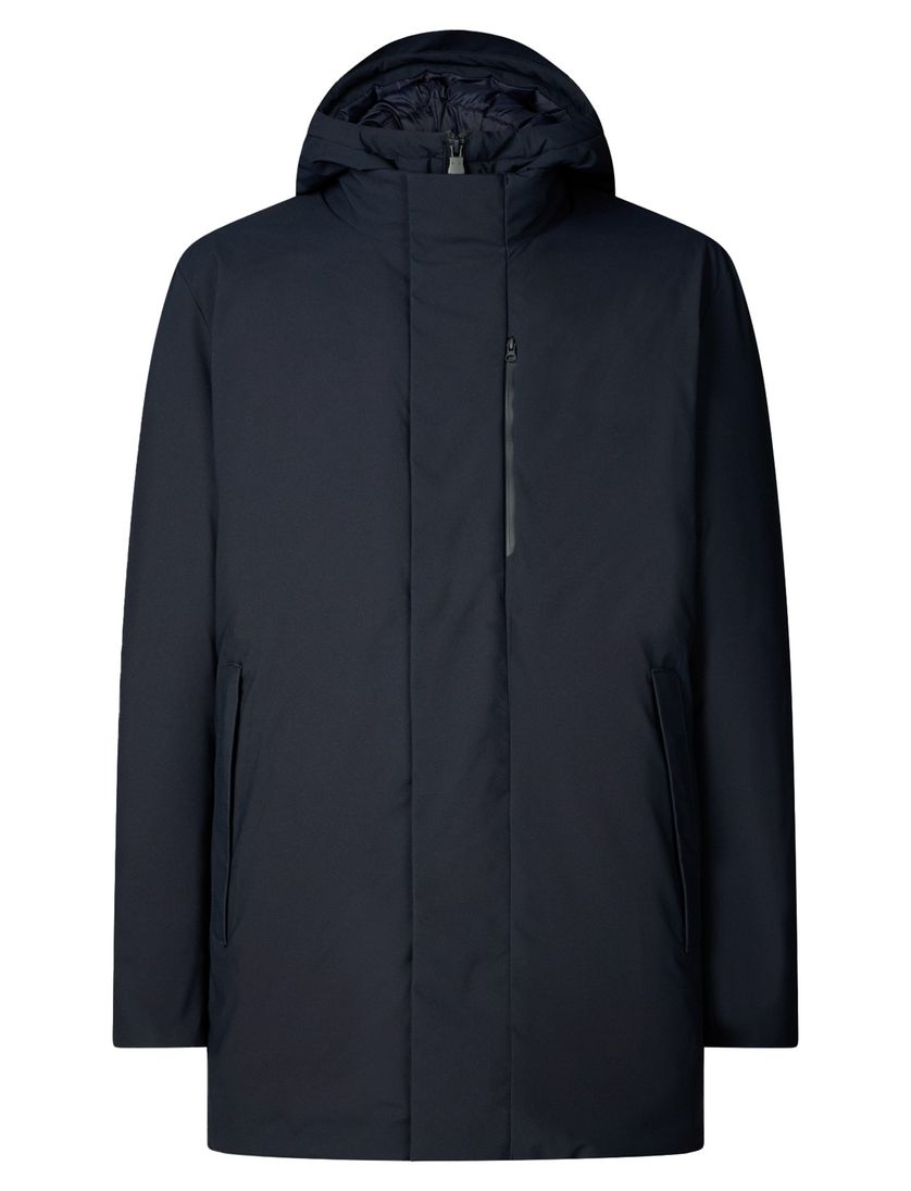 Winterjas Save the duck donkerblauw een borstzak