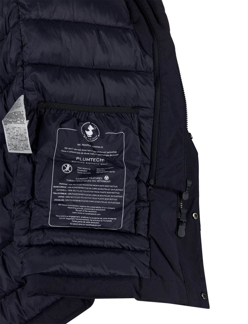 Winterjas Save the duck donkerblauw een borstzak