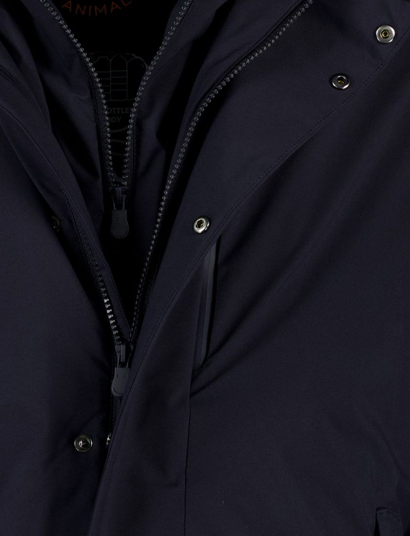 Winterjas Save the duck donkerblauw een borstzak